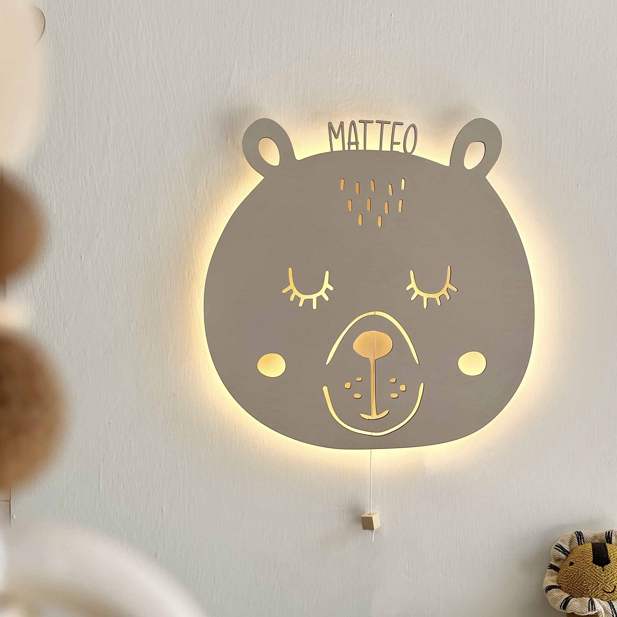Lampade da parete personalizzabili per camerette bambini Lampade a batteria e corrente per bambini