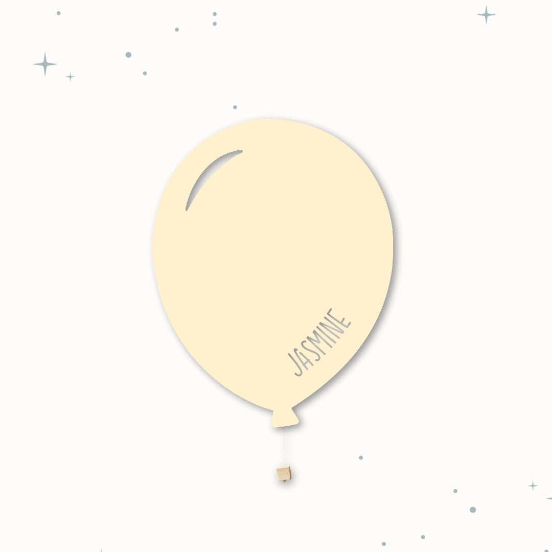 Lampada da parete personalizzata per cameretta bambini a forma di palloncino gialla banana frappè