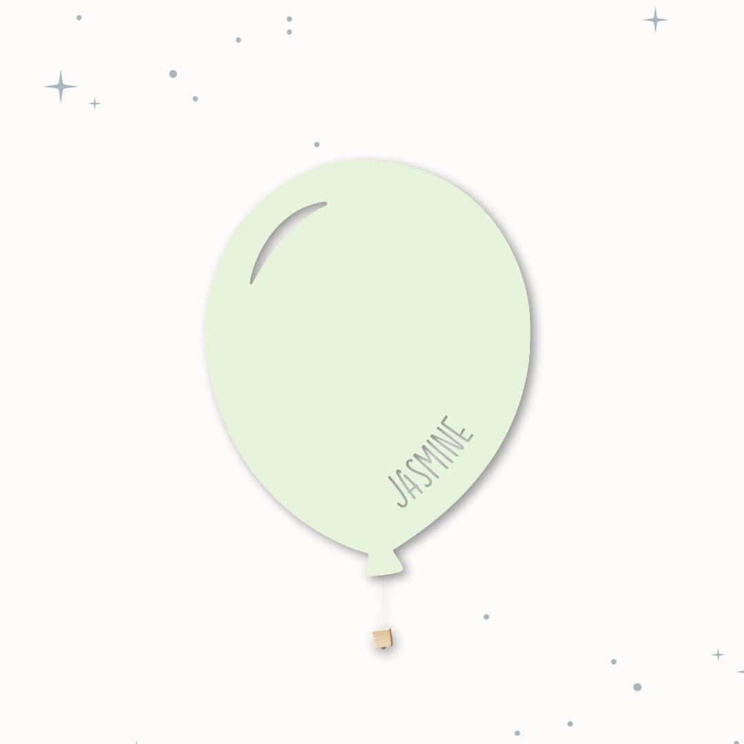 Lampada da parete personalizzata per cameretta bambini a forma di palloncino verde latte e menta