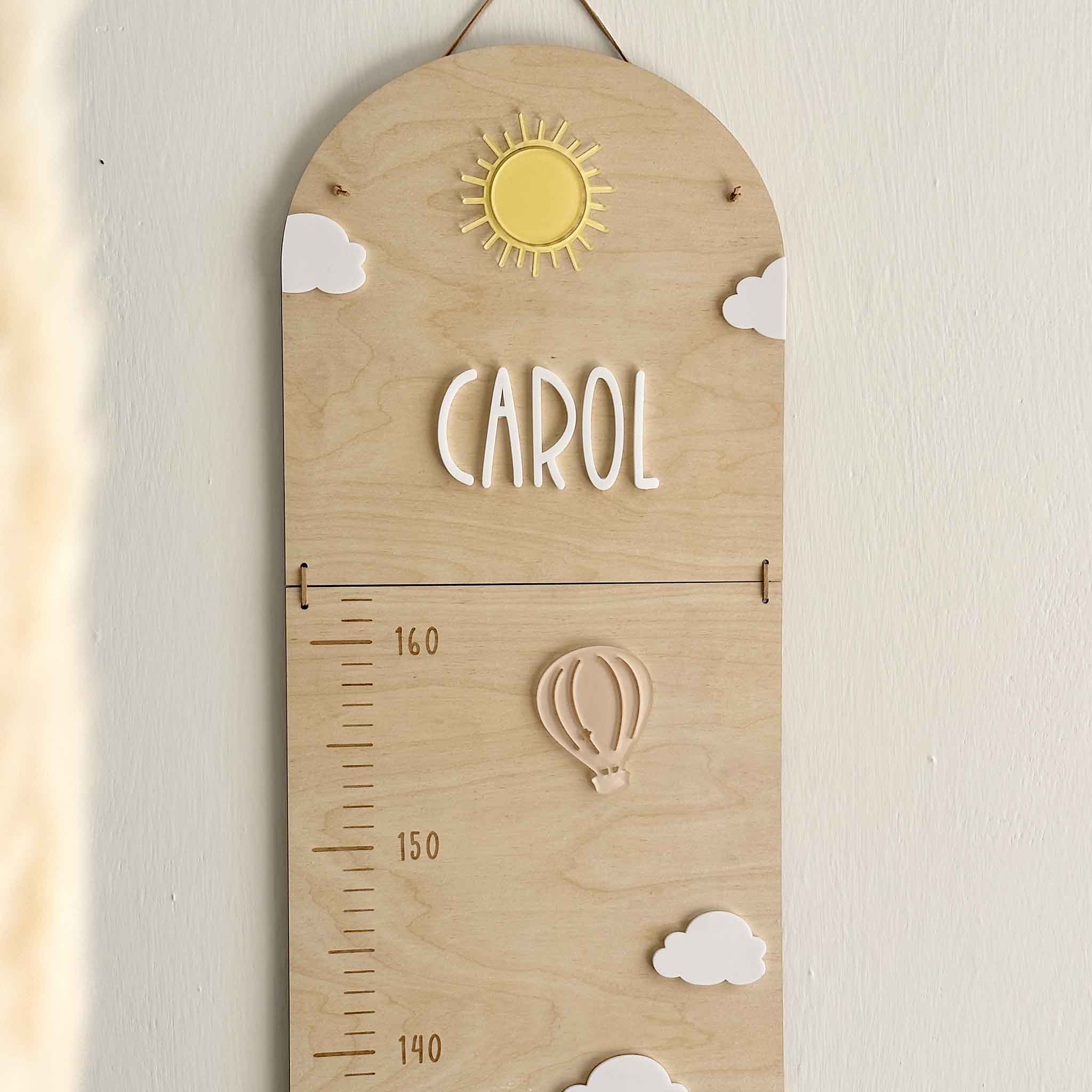 Misuratore altezza per bambini in legno