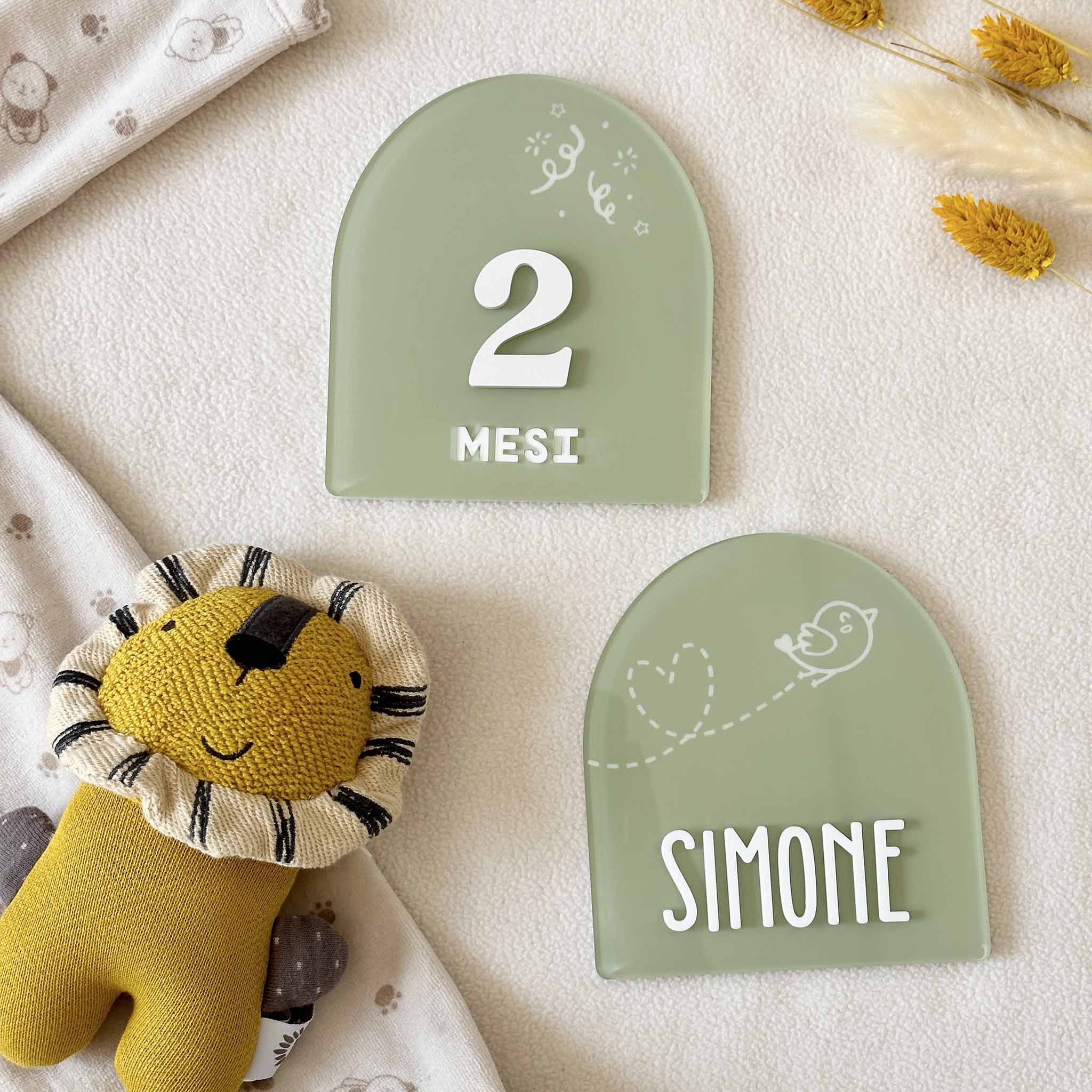 Carte 12 mesi neonato personalizzate