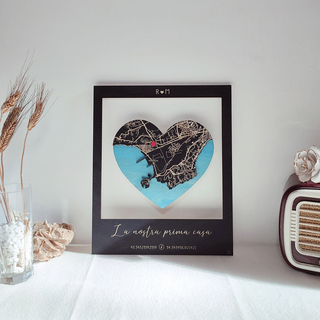 Mappa di coppia personalizzata idea regalo