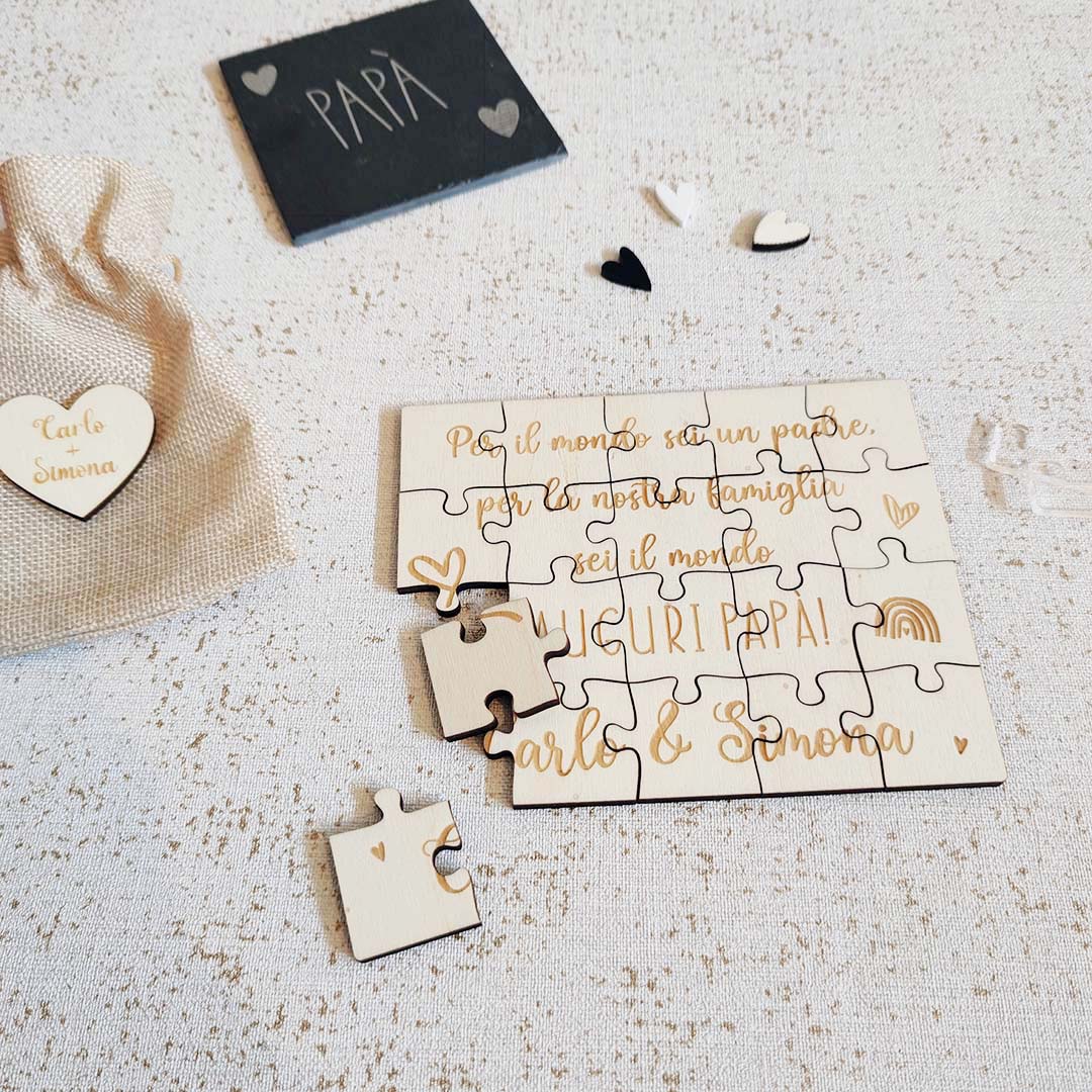 Dedica puzzle personalizzato