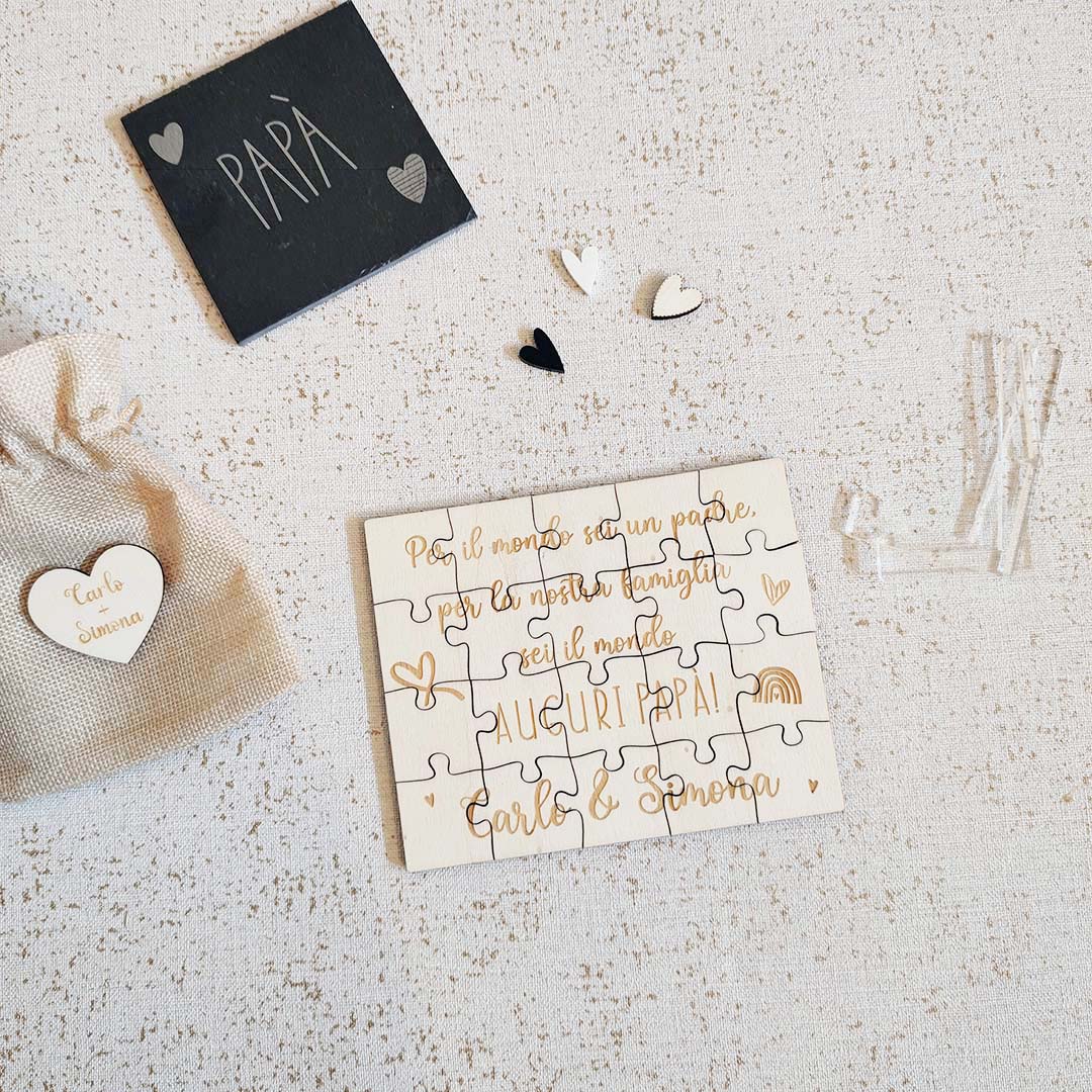 Dedica puzzle personalizzato