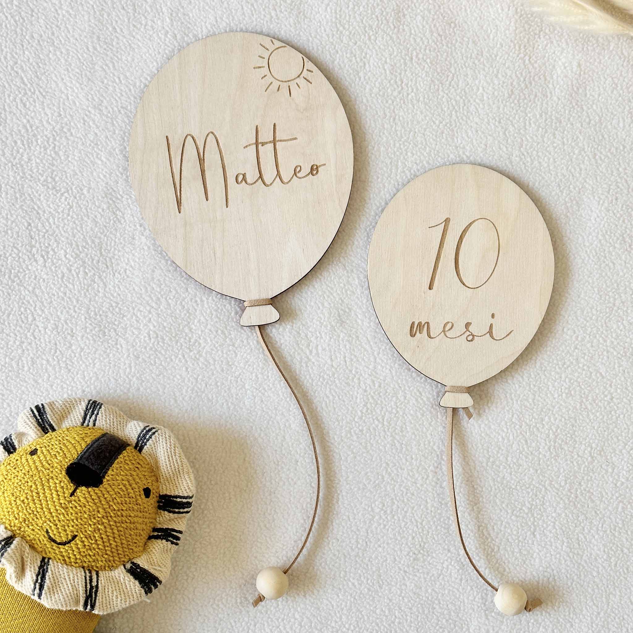 Milestones cards primo anno personalizzabili per neonati