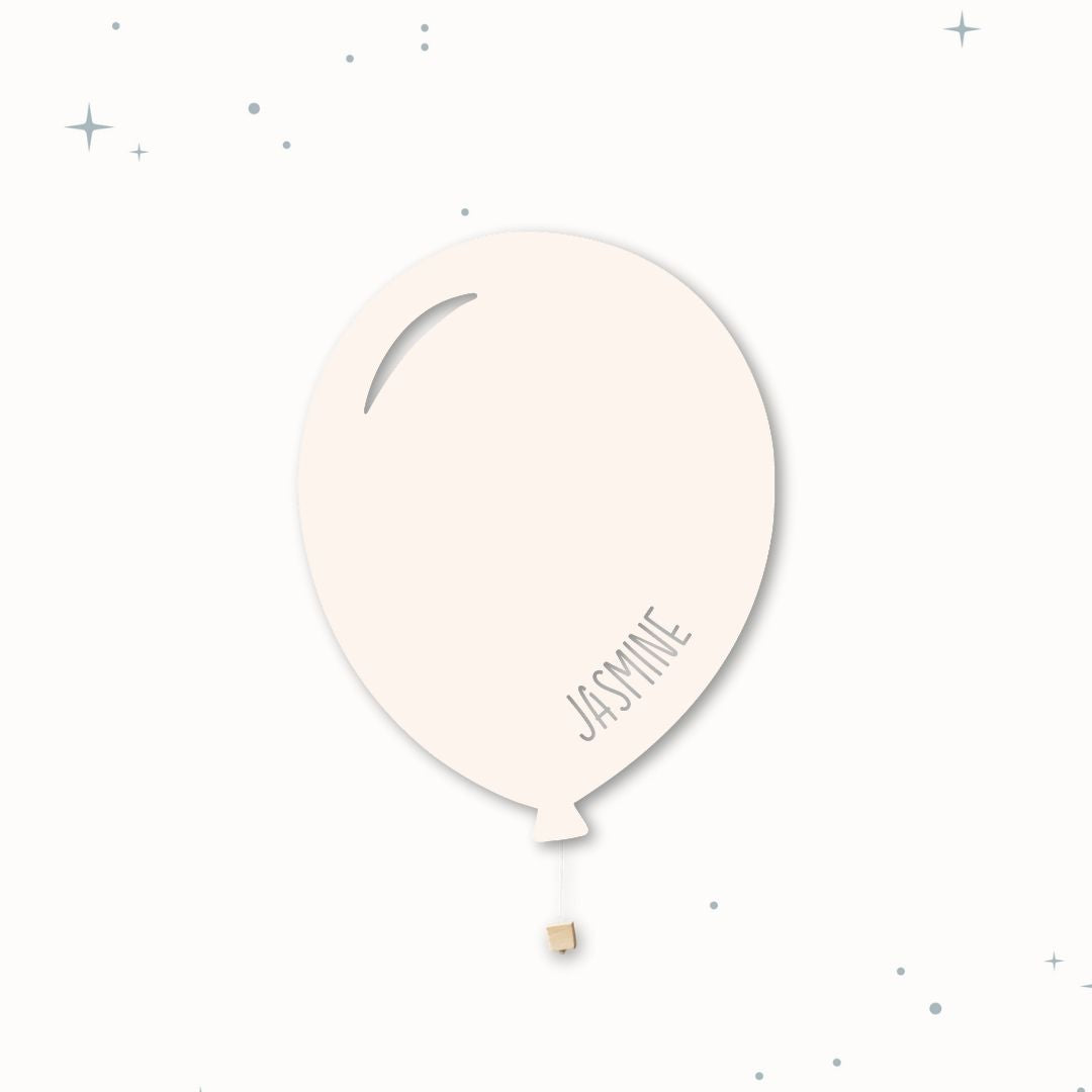 Lampada da parete personalizzata per cameretta bambini a forma di palloncino beige caffellatte