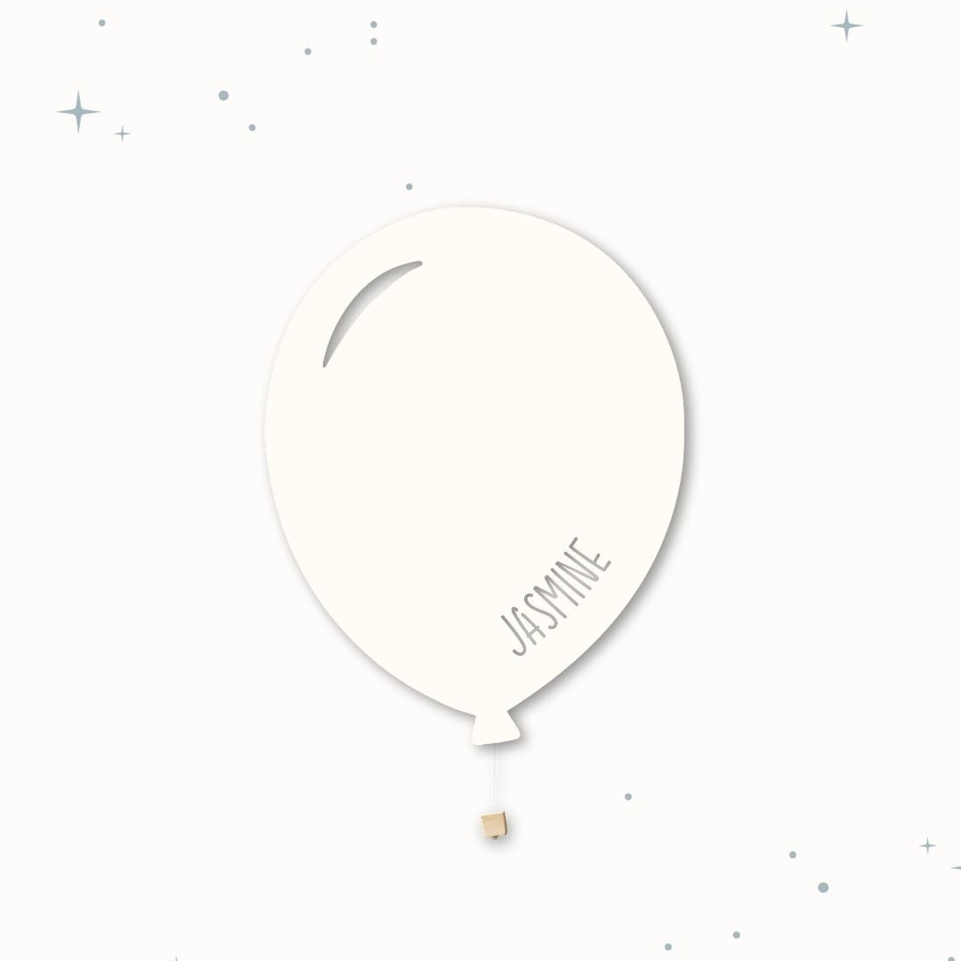 Lampada da parete personalizzata per cameretta bambini a forma di palloncino bianca crema di riso
