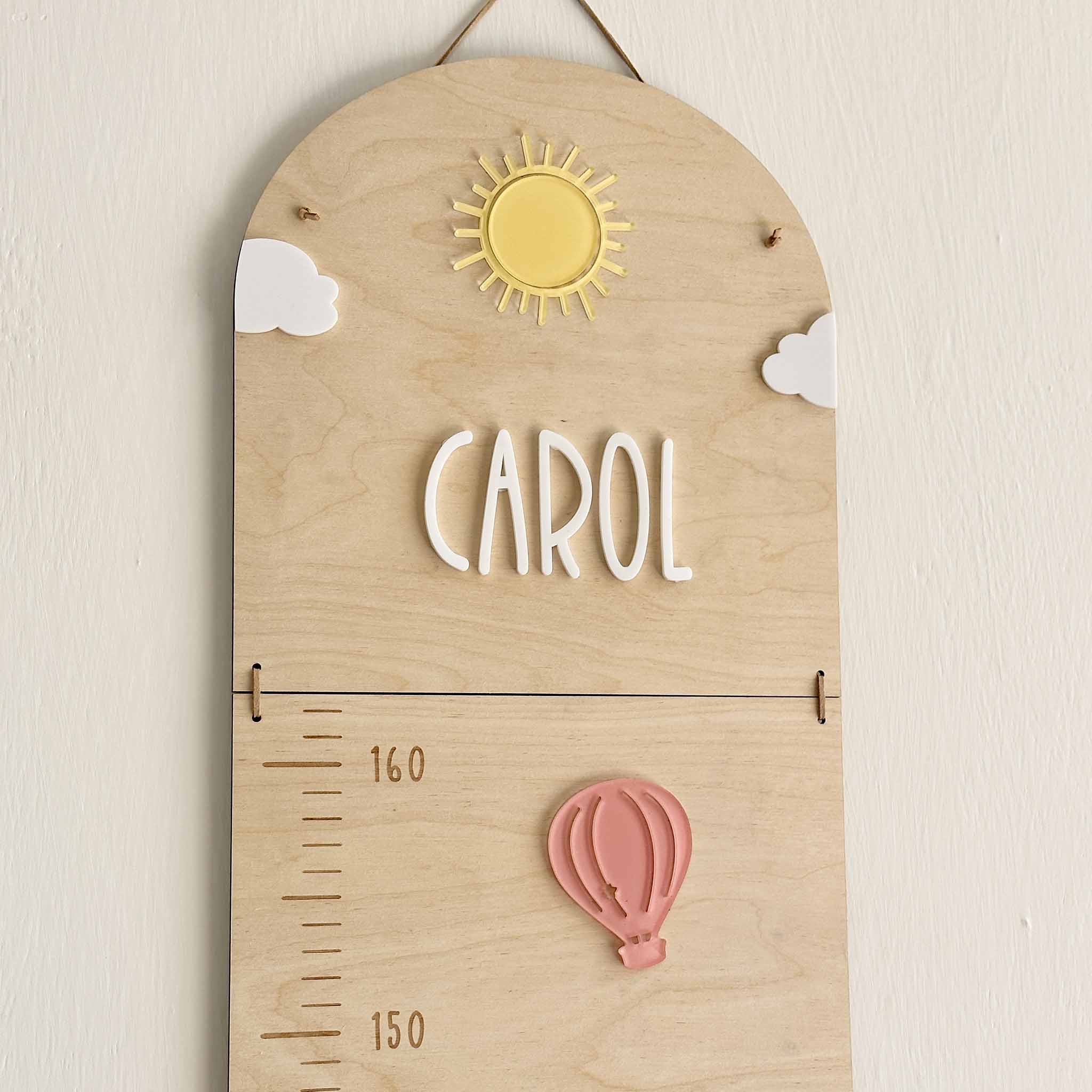 Misuratore altezza bambino personalizzabile in legno