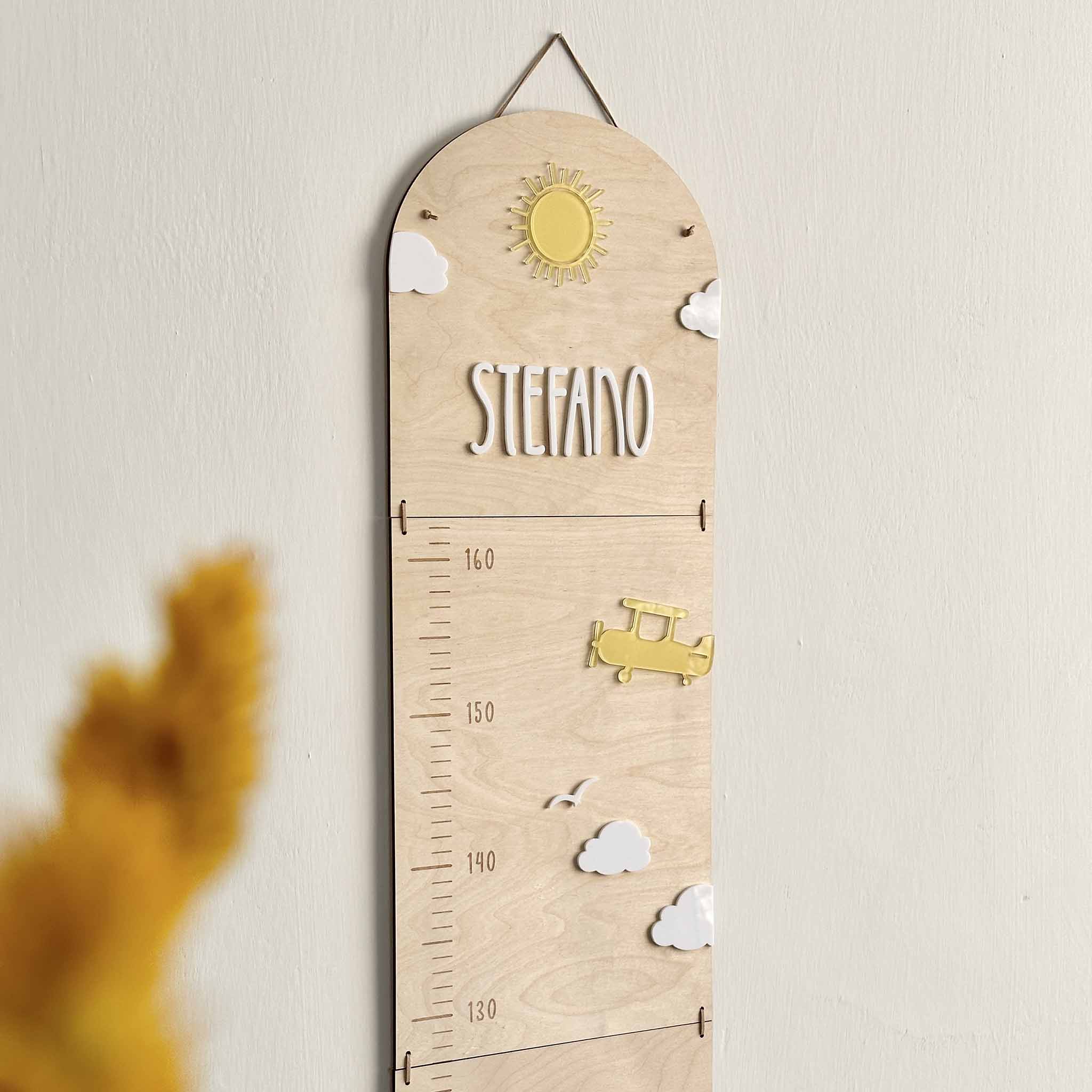 Misuratore altezza per bambini in legno
