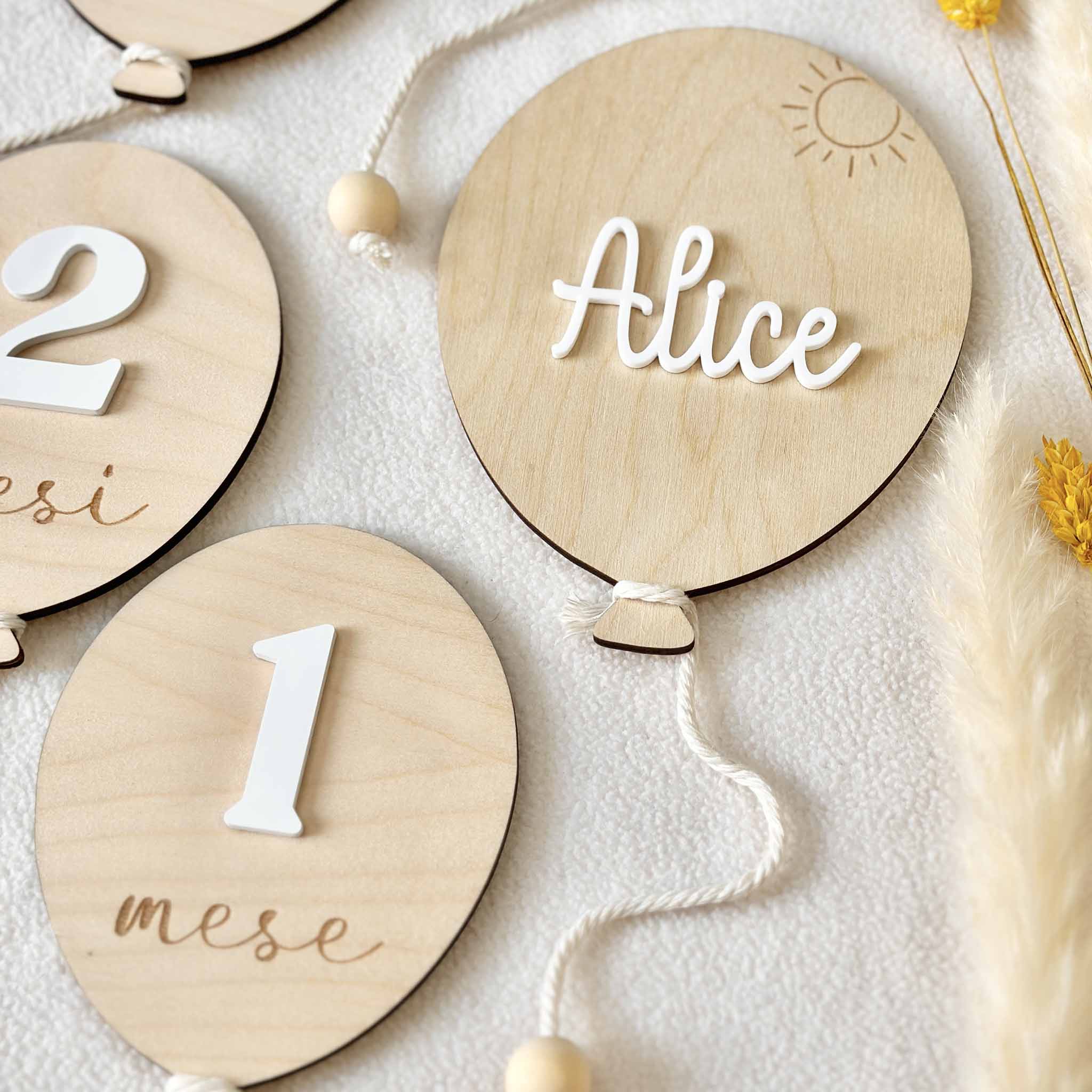 Decorazioni nascita neonato personalizzate