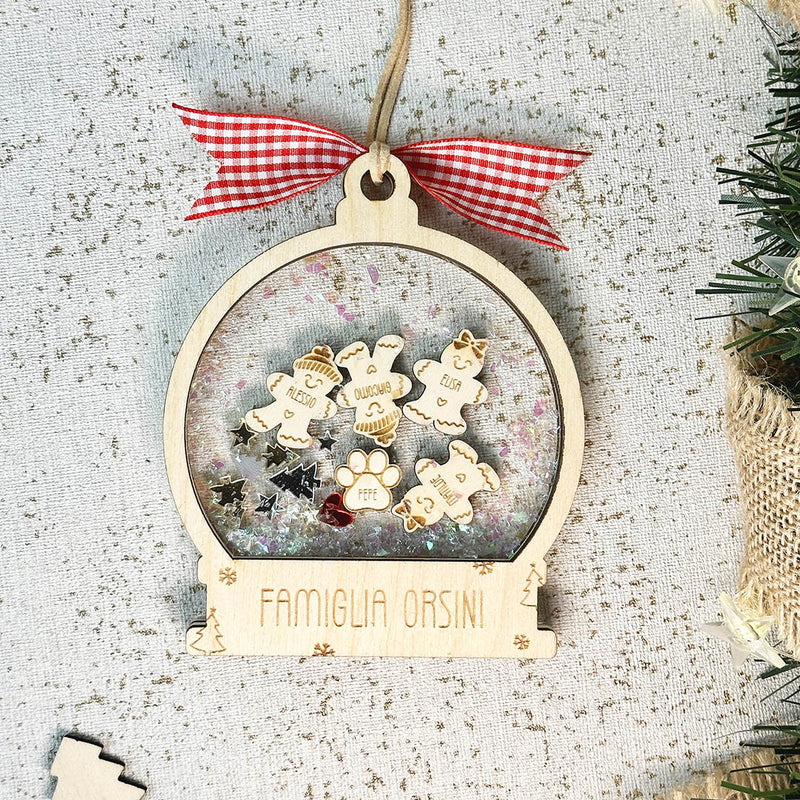 Pallina Shaker Famiglia | Decorazione Natalizia