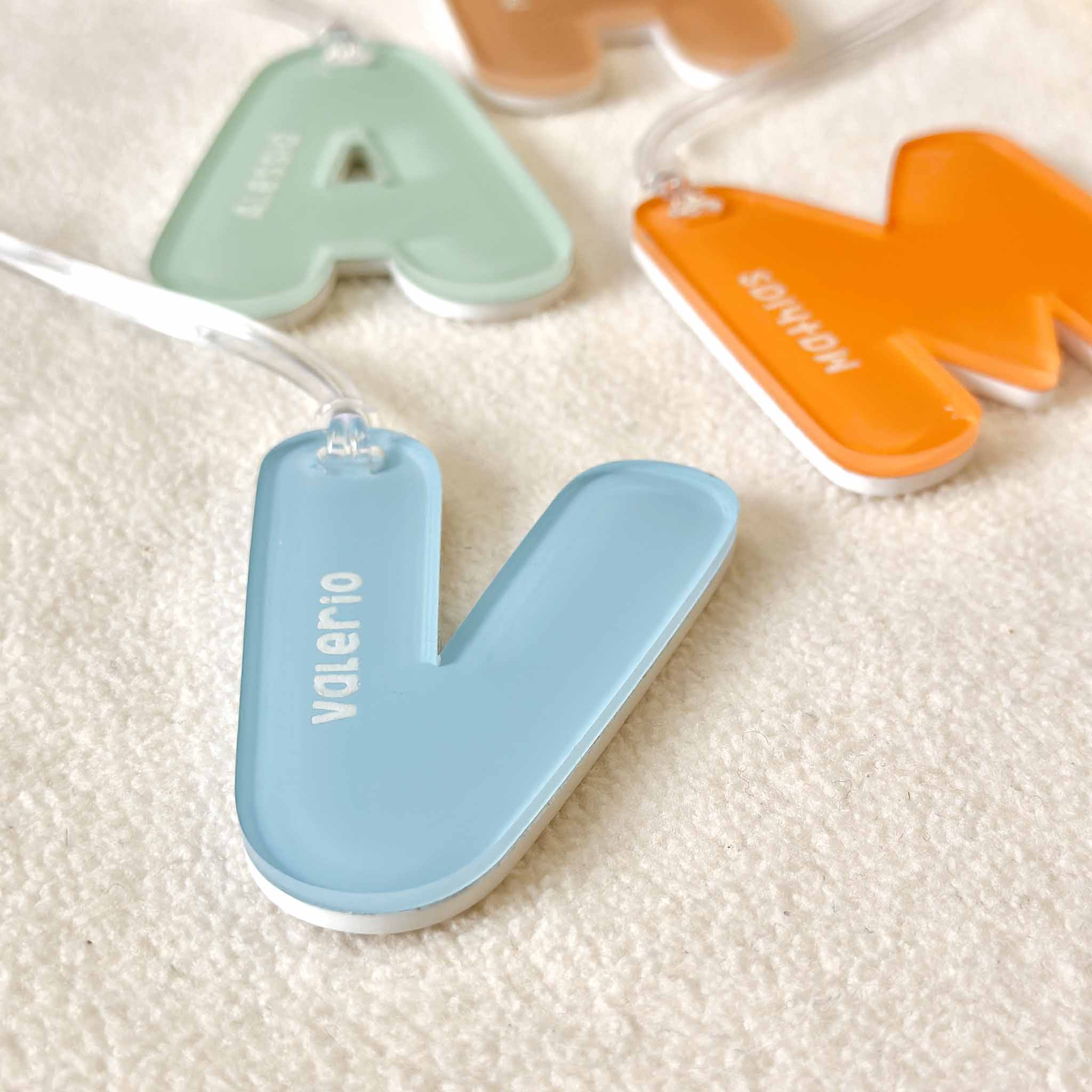 Tag zaino e borse personalizzato con nome bambino